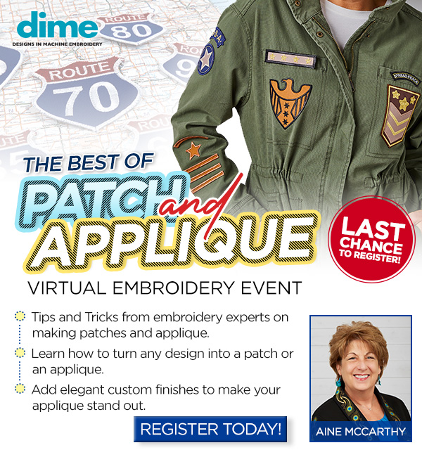 The Best of Patch and Applique Virtual Embroidery Event